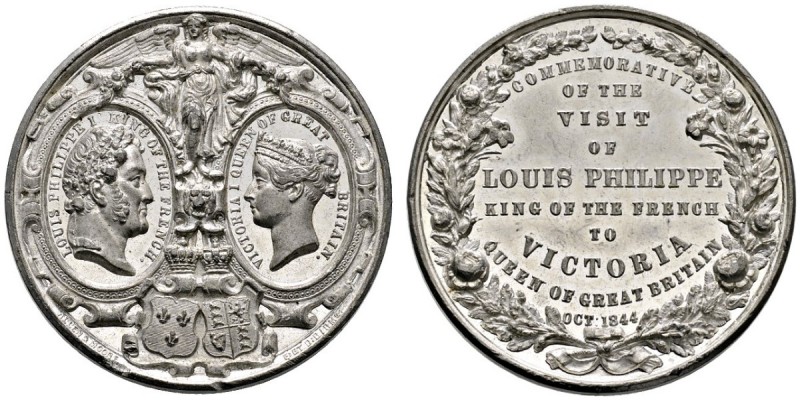 Großbritannien
Victoria 1837-1901
Zinnmedaille 1844 von Allen & Moore, auf den...