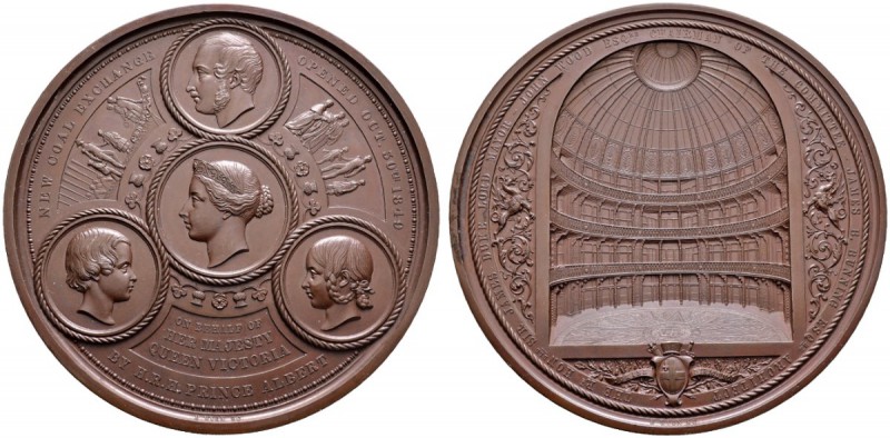 Großbritannien
Victoria 1837-1901
Bronzenes Medaillon 1849 von B. Wyon, auf di...