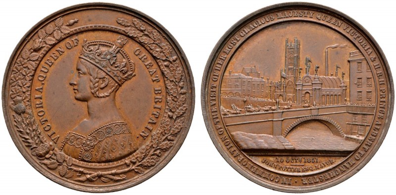 Großbritannien
Victoria 1837-1901
Bronzemedaille 1851 von Allen & Moore, auf d...