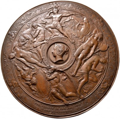 Großbritannien
Victoria 1837-1901
Einseitiges Bronzemedaillon 1857 von Antoine...