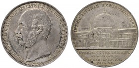 Großbritannien
Victoria 1837-1901
Versilberte Bronzemedaille 1862 von Schnitzspahn und Wiener, auf die Internationale Ausstellung in London. Wie vor...
