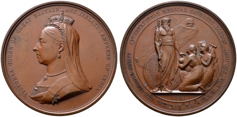 Großbritannien
Victoria 1837-1901
Bronzemedaille 1881 von L.C. Wyon, auf den I...