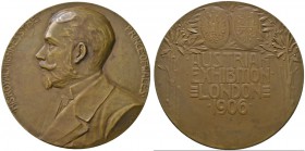 Großbritannien
Edward VII. 1901-1910
Bronzemedaille 1906 von Hujer, auf die Österreich-Ausstellung zu London. Brustbild des Prince of Wales (Georg V...