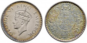 Indien-Britisch Indien und East India Company
Georg VI. 1937-1953
Rupee 1938. KM 555.
prägefrisches Prachtexemplar mit herrlicher Patina