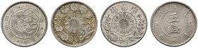 Japan
Mutsuhito - Periode Meiji 1868-1912
Lot (2 Stücke): 5 und 20 Sen Meiji 4 (1871). Y. 3, 6.2, Jap.Coinage T2, V3.
seltene Erhaltungen, vorzügli...