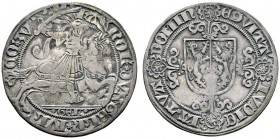 Niederlande-Gelderland
Karl von Egmont 1492-1538
Snaphaanschilling o.J. Herzog mit gezücktem Schwert nach rechts reitend / Doppelwappen auf Lilienkr...