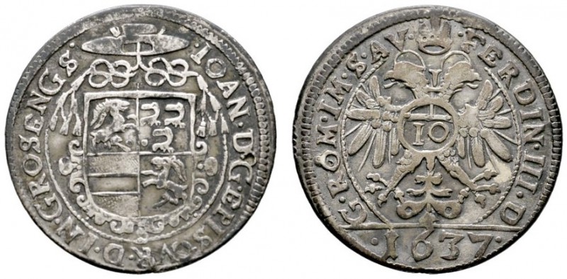 Schweiz-Chur, Bistum
Johann VI. Flugi von Aspermont 1636-1661
10 Kreuzer 1637....