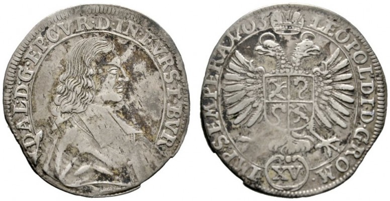 Schweiz-Chur, Bistum
Ulrich VII. von Federspiel 1692-1728
15 Kreuzer 1703. Bru...