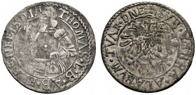 Schweiz-Haldenstein
Thomas I. von Schauenstein 1609-1628
Dicken o.J. DT 1569a, HMZ 2-522a.
selten, winzige Schrötlingsfehler, sehr schön