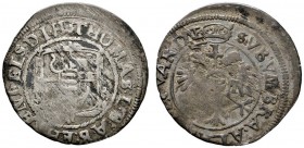 Schweiz-Haldenstein
Thomas I. von Schauenstein 1609-1628
Halbdicken zu 12 Kreuzer o.J. Mit Wappen sowie Wertangabe auf dem Revers. DT 1572a, HMZ 2-5...