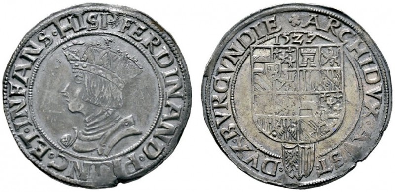 Ferdinand I. 1521-1564
Pfundner 1527 -Linz-. Markl 457/445 var., Schulten 4160....