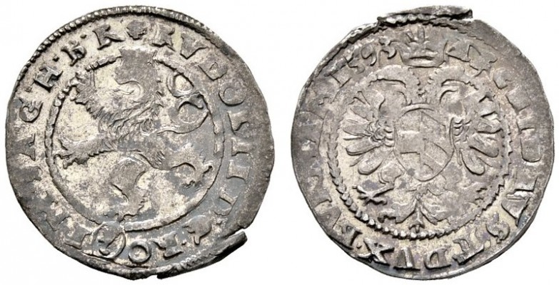 Rudolf II. 1576-1612
Weißgroschen 1593 -Kuttenberg-. Dietiker 299, Halacka 376,...