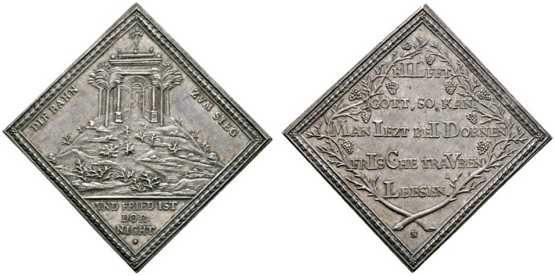 Josef I. 1705-1711
Silberne Medaillenklippe 1709 von G.F. Nürnberger, auf die E...