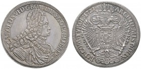 Karl VI. 1711-1740
Taler 1721 -Hall-. Her. 340, Dav. 1053, Voglh. 259/2, MT 843.
feine Patina, vorzüglich