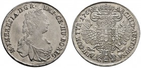 Maria Theresia 1740-1780
1/2 Taler 1764 -Hall-. Her. 658, Eyp. 88, MT 973.
gutes vorzüglich