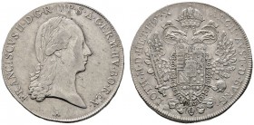 Franz II. 1792-1806
1/2 Taler 1797 -Wien-. Her. 376, J. 108.
selten, minimale Kratzer, sehr schön-vorzüglich