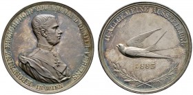 Haus Österreich
Franz Josef I., Kaiser von Österreich 1848-1916
Silbermedaille 1883 von K. Radnitzky (unsigniert), auf die 2. Allgemeine Ausstellung...