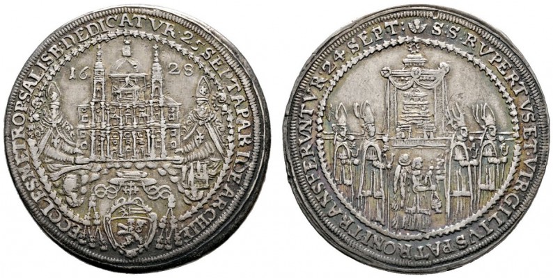 Salzburg, Erzbistum
Paris Graf von Lodron 1619-1653
1/2 Taler 1628. Auf die Do...