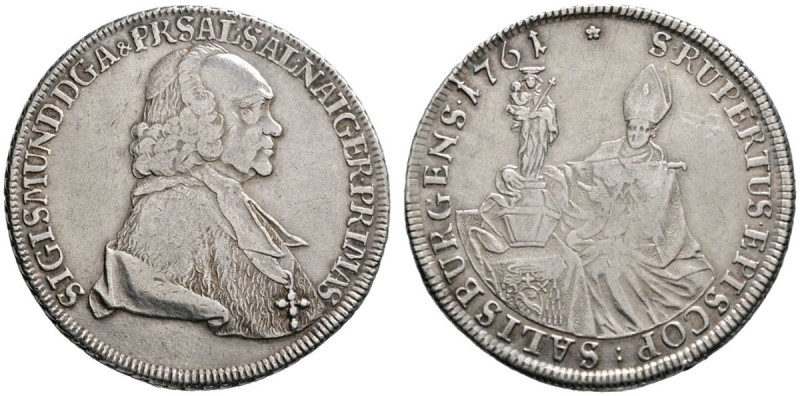 Salzburg, Erzbistum
Sigismund III. von Schrattenbach 1753-1771
Taler 1761. Ohn...