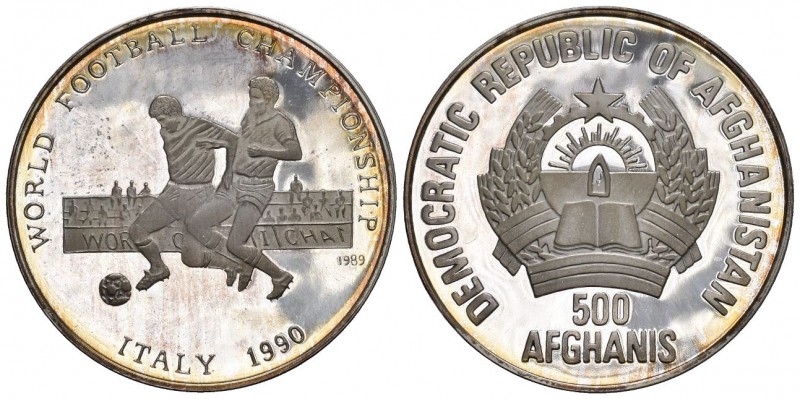 Afghanistan 1990 500 Afghanisin Silber KM 1011 unz ab Proof