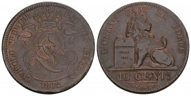 Belgien 1832 10 Centimes Kupfer KM 2.1 sehr schön