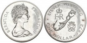 Bermuda 1972 1 Dollar Silber 28.28g KM 22 unz