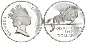 Bermuda 1996 1 dpollar Silber 28.2g selten Proof