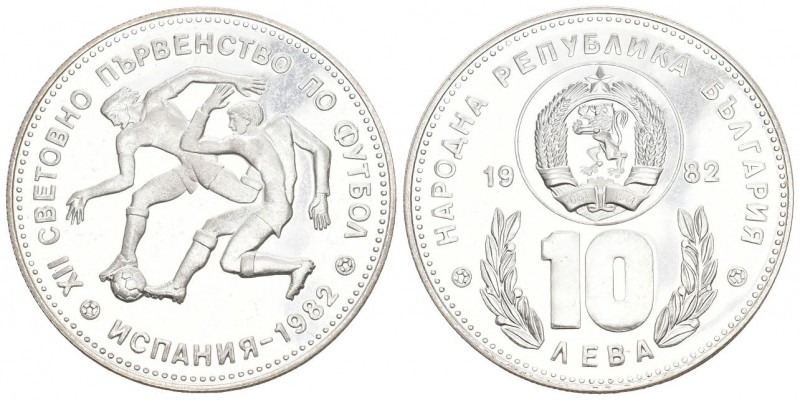 Bulgarien 1982 10 Leva Silber 18.3g selten KM 144 unz