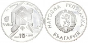 Bulgarien 1987 10 Leva Silber 18.7g selten Proof