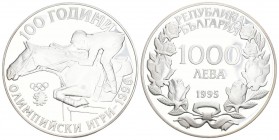 Bulgarien 1995 1000 Leva Silber 23.3g selten KM 215 Proof