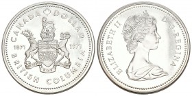 Canada 1971 1 Dollar Silber 23.3g Columbia KM 80 Proof