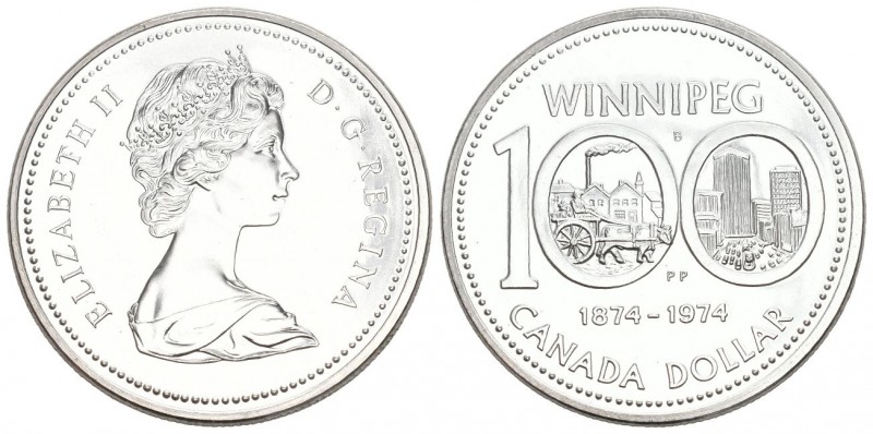 Canada 1974 1 Dollar Silber 23.3g Columbia KM 88a Proof