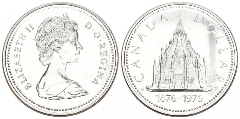 Canada 1976 1 Dollar Silber 23.3g Columbia KM 106 Proof