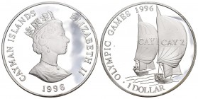 Cayman Island 1996 1 Dollar Silber 28.28g KM 124 Proof