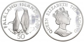 Falkland Island 1987 50 Pence 28.28g KM 25a Proof