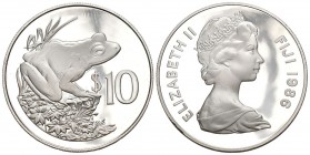 Fiji 1986 10 Dollar Silber 28.28g KM 55 Proof