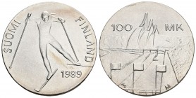Finnland 1989 100 Markkaa Silber 24g KM 74 unz