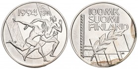 Finnland 1994 100 Markkaa Silber 24g KM 78 unz