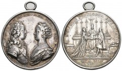 Frankreich 1725 Medaille Ludwig XV Silber 37.3g 41mm ss-vz