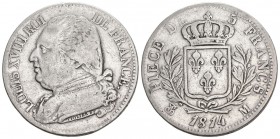 Frankreich 1815 I 5 Francs Silber 25g KM 704.4 s-ss