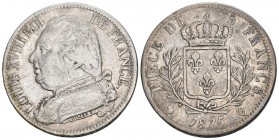 Frankreich 1822 A 5 Francs Silber 25g Paris KM 711.1 KM 711.1 vz-unz