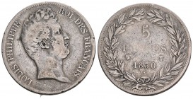Frankreich 1835 5 Francs Silber 25g Paris KM 749.1 vz-unz