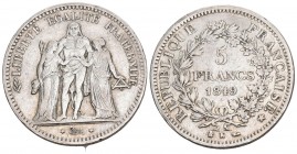 Frankreich 1868 5 Francs Silber 25g KM 799.2 vz