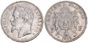 Frankreich 1868 Napoleon III Medaille Silber 22.3g vz