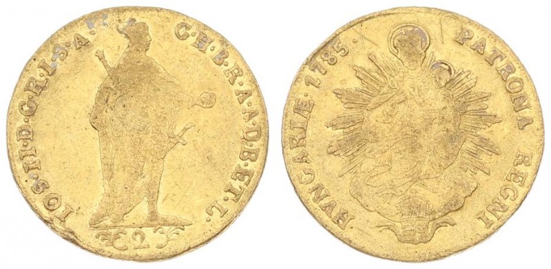 Austria Hungary 2 Ducat 1785 Joseph II(1765-1790). Averse: Standing figure. Aver...