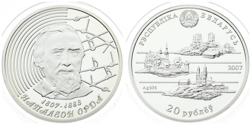 Belarus 20 Roubles 2007 Napoleon Orda. Averse: At the top – the relief image of ...