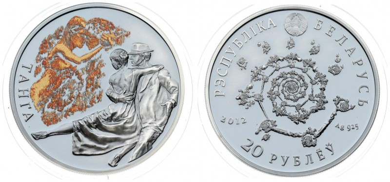 Belarus 20 Roubles 2012 The Tango. Averse: At the top — the relief image of the ...