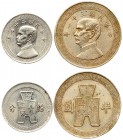 China 10 & 50 Cents 1938-1942. Nickel. Y 349; Copper-nickel. Y 362. Lot of 2 Coins