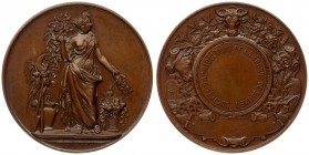 France Medal (1880) Agricultural society of the ar rondt of St.omer. Copper. Weight 58.40 gr. Diameter 50 mm.
