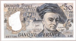 France 50 Francs 1981 Banknote Quentin de La Tour. Fayette: 67.7; Pick 152b